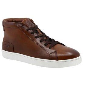 Men's High Top Urban Leather Sneakers by Triples, Brown, 10